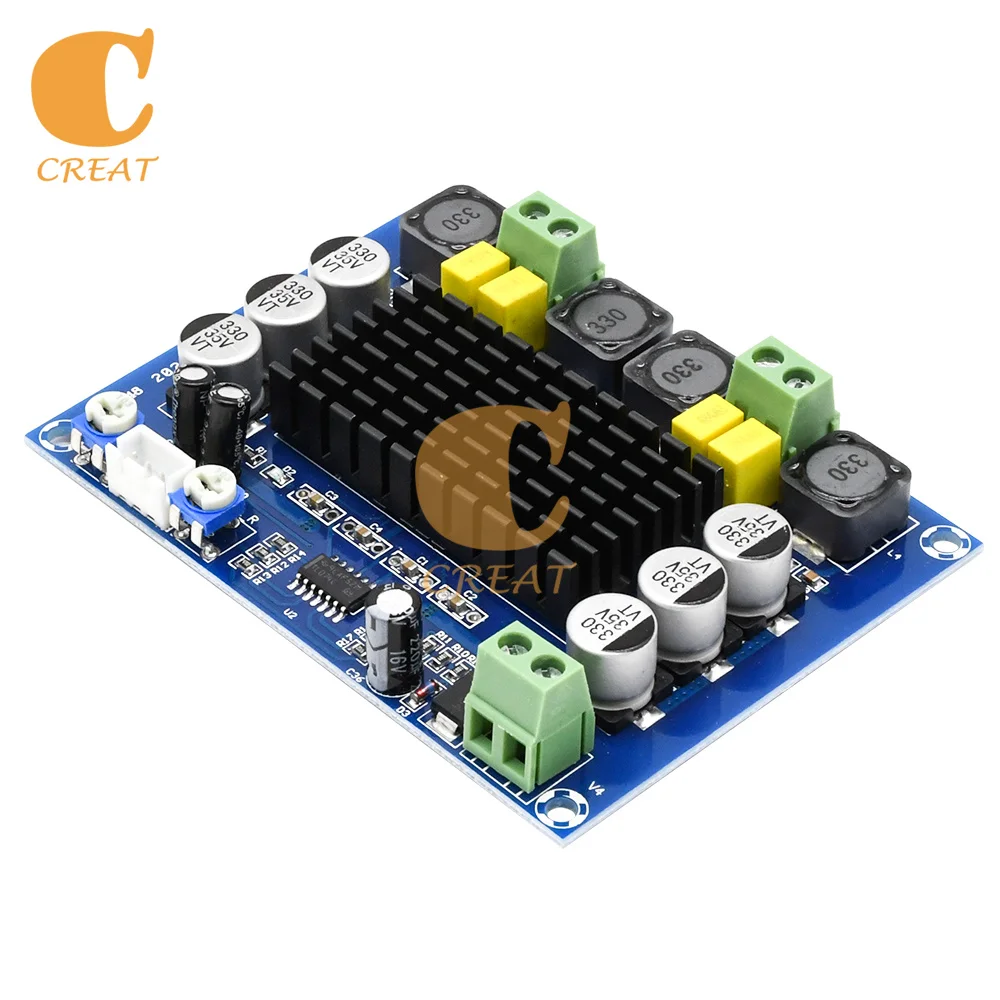 

DC 12V 26V TPA3116D2 TPA3116 XH-M543 Dual Channel Stereo High Power Digital Audio Amplifier Board 2 X 120W Amplificador Module