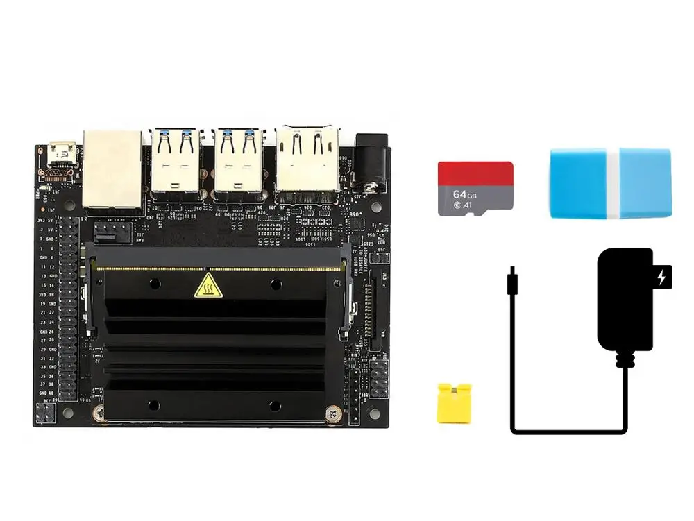 NVIDIA Jetson Nano разработчик комплект AI разработка посылка с 64 Гб Micro SD карты камера " ips дисплей источник питания