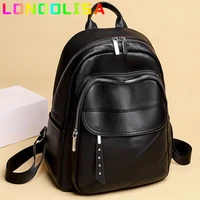 2021 new fashion women backpack high quality youth pu leather backpacks for teenage girls female school bag hot sale backpacks
