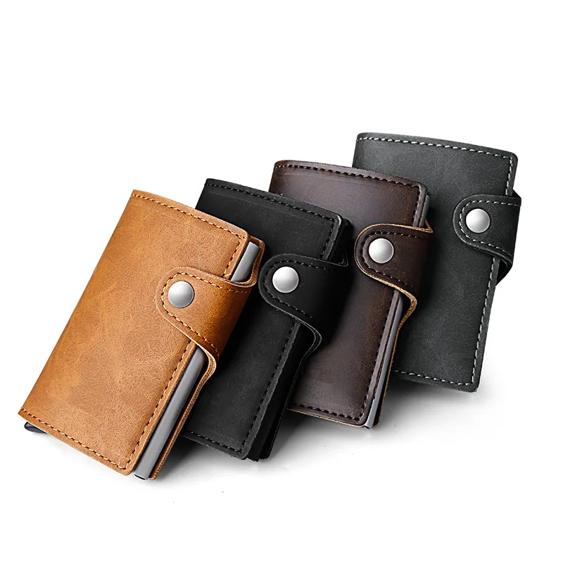 2020 кредитный держатель для карт мужчин и женщин искусственная кожа Crazy Horse