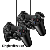 1pcs vibration joystick wired usb pc controller for pc computer laptop for winxpwin7win8win10 for vista black gamepad