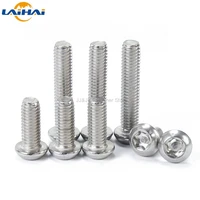 1050x m2 5 m3 m4 m5 m6 304 stainless steel six lobe torx button round head with pin tamper proof anti theft security screw bolt