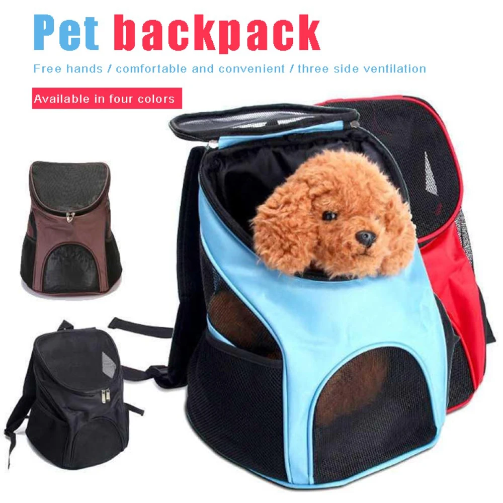 

Pet Dog Carrier Bag Carrier For Dogs Backpack Out Double Shoulder Portable Travel Backpack Outdoor Pet Dog Carrier Bag Mesh