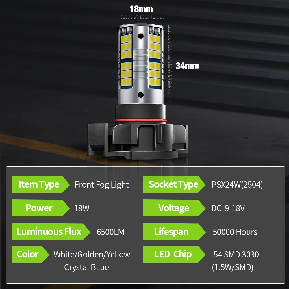 2 светодиодный т. светодиодные противотуманные фары Canbus без ошибок PSX24W 2504 для Citroen