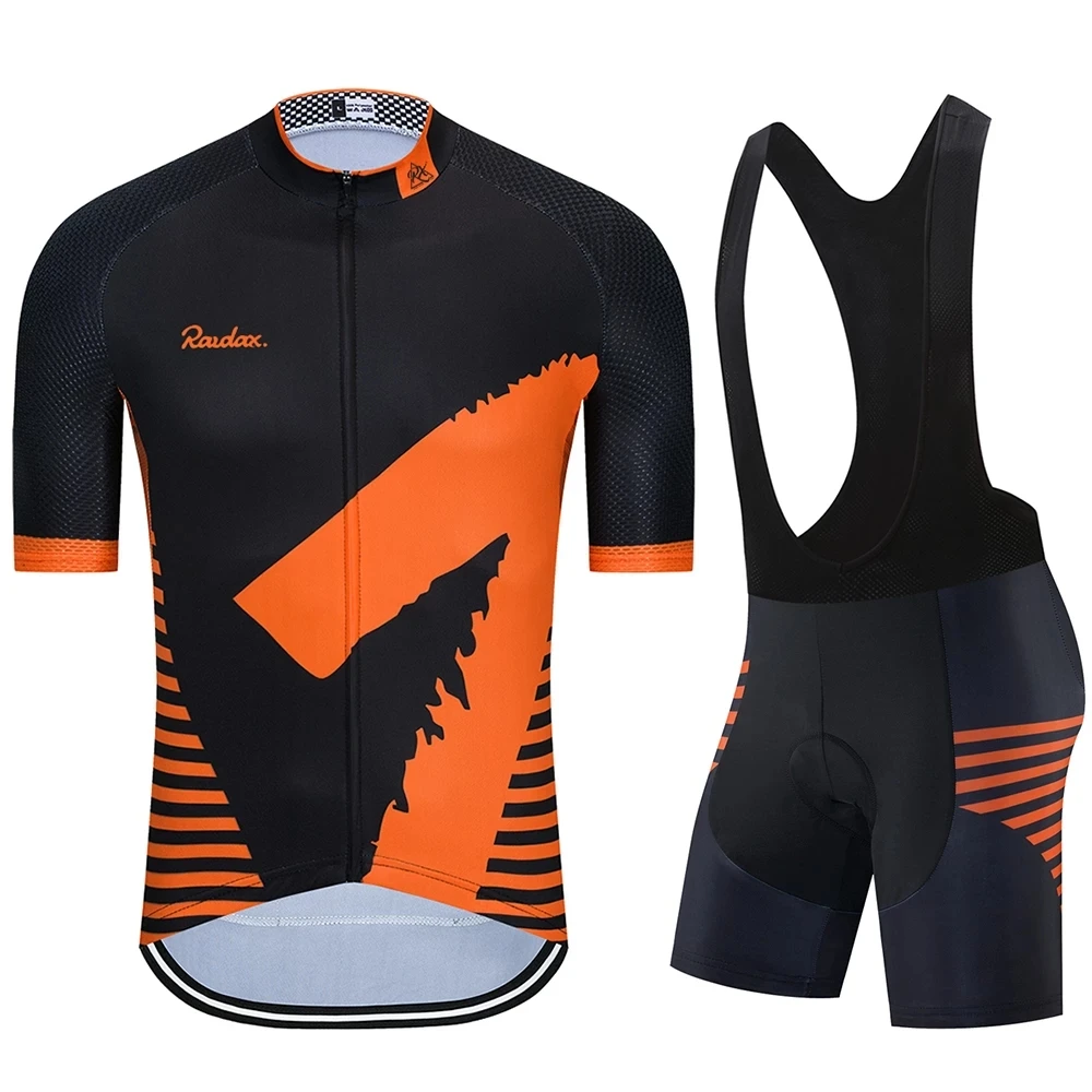 

Raudax-Ropa de Ciclismo profesional para Hombre, conjunto de manga corta, Maillot, Rx, 2021