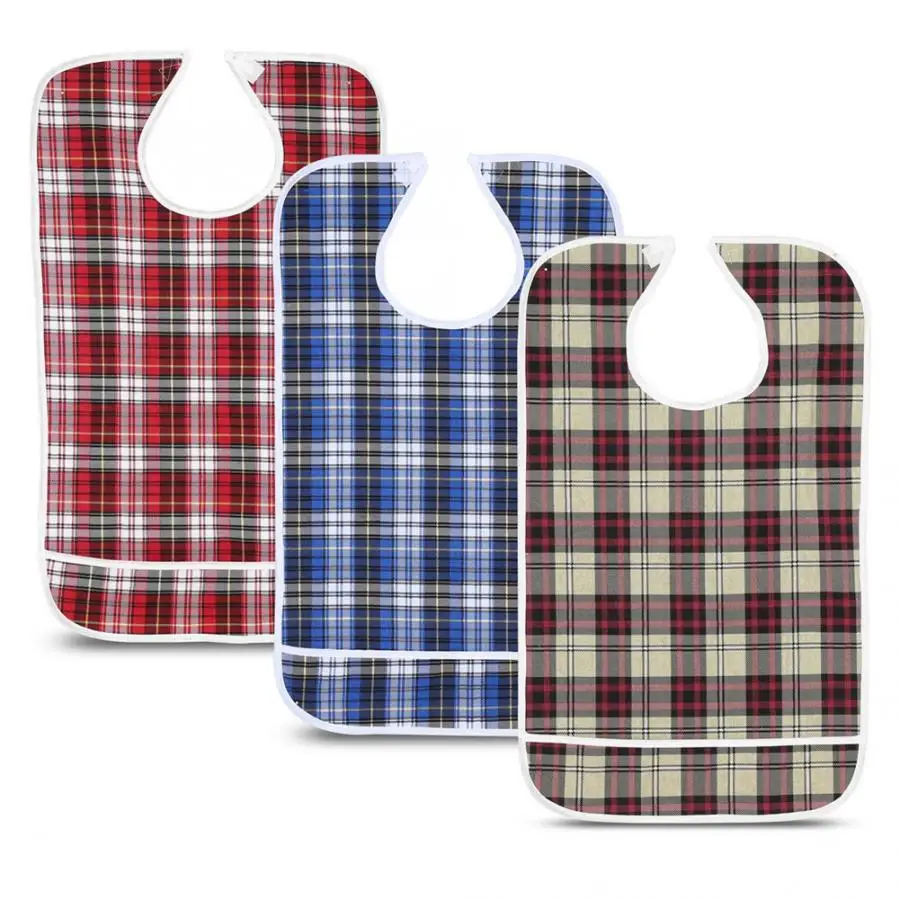 Терапевтический водонепроницаемый нагрудник для взрослых 3 цвета моющийся еды