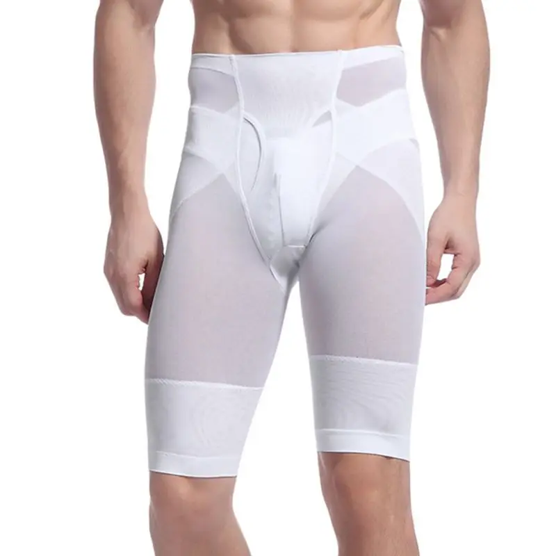 

Mens Shapewear High Waist Tummy Control Boxer Briefs Slimming Shaper Mesh Shorts U50C