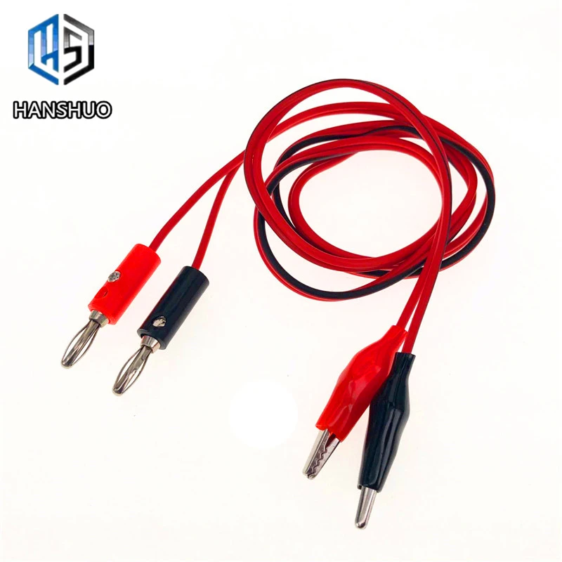 1 пара испытательных шнуров типа крокодил зажим для штекера банан тестирования