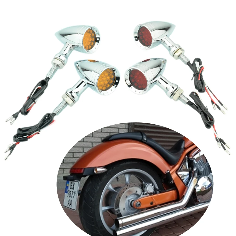 Светодиодный мигалка для мотоцикла с поворотным сигналом оранжевые и красные