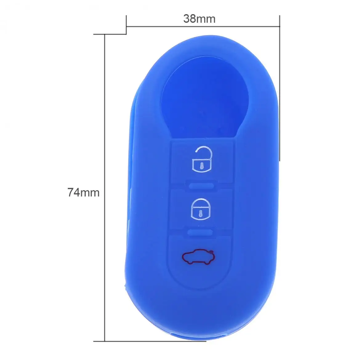 Высокое качество 6 цветов 3 кнопки силиконовый раскладной чехол для ключей