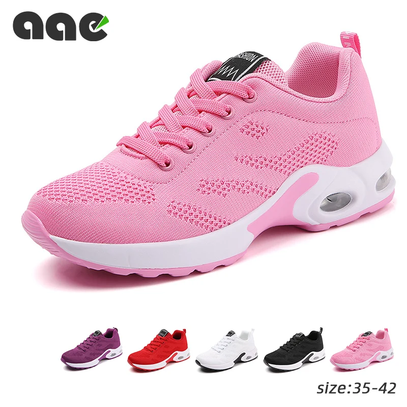 

Sneakers Women 2021 School Sports Shoes Running Shoes Breathable Mesh Cloth Comfortable and Increased Leisure Air Cushion Shoes