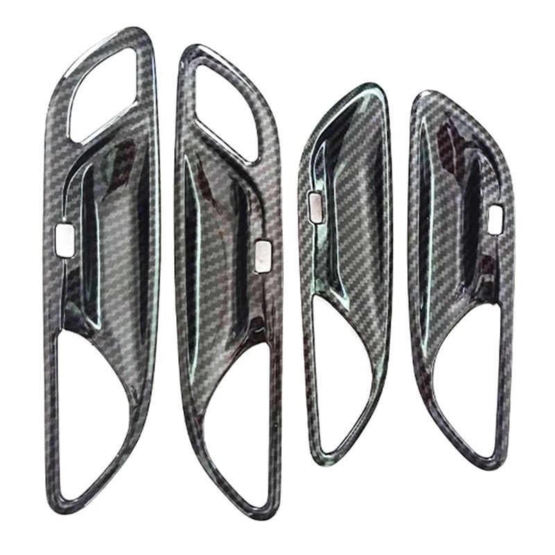 

Car Carbon Fiber ABS Inner Door Handle Bowl Frame Trim for Cadillac XT4 2018 2019 2020