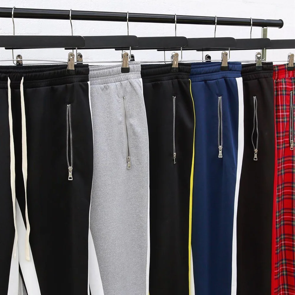 Мужские облегающие брюки повседневные тренировочные для бега лоскутные