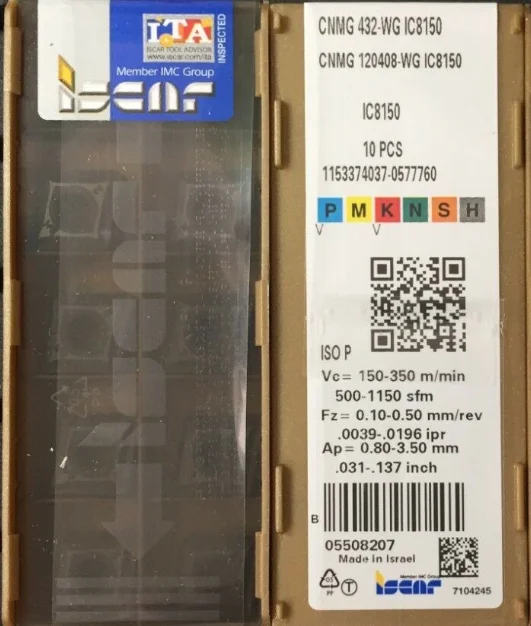 Карбидная вставка CNMG 120408 WG IC8150 10 шт.|Крепления| |