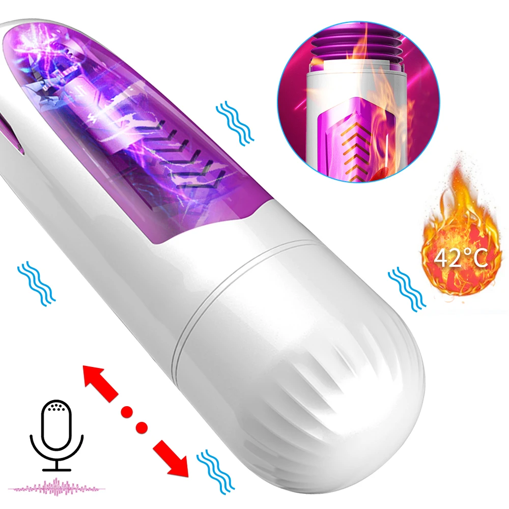 Автоматическая телескопическая чашка для мужской мастурбации оральный секс-шоп