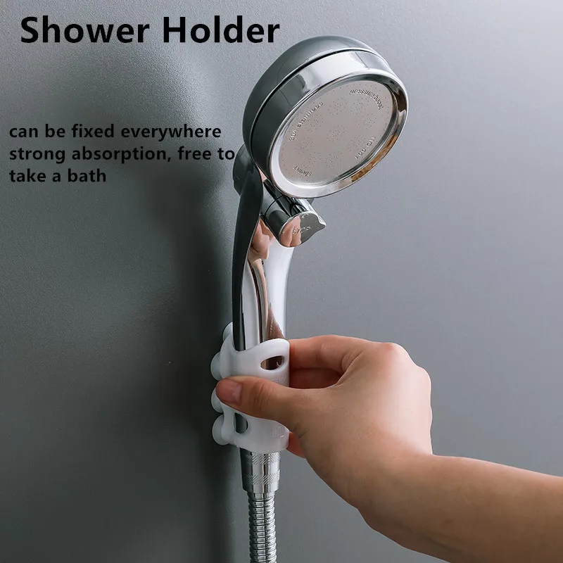 Новый Насадки для душа Держатель многоразовые прочная присоска душевой