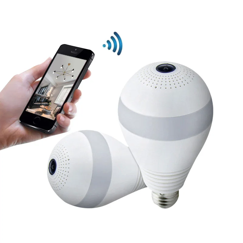 

2MP Panoramic Bulb IP Wifi Camera Indoor 1080P Night Vision Smart Home Wifi Monitoring Video Surveillance Secuirty Cameras Cam