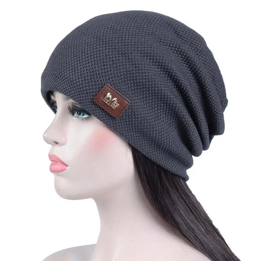 

FOR Fashionable Knit Warm Snow Ski Outdoor Beanies Acrylic Fiber Men Hip-hop Hat Non-shedding for Men