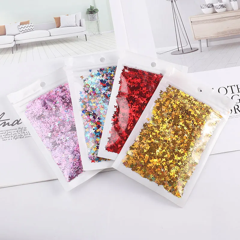 10g/Bag 3mm Laser Butterfly Sequins PVC Nails Paillettes DIY 3D Nail Art Handmade Wedding Sewing Craft Lentejuelas Accessories | Дом и сад