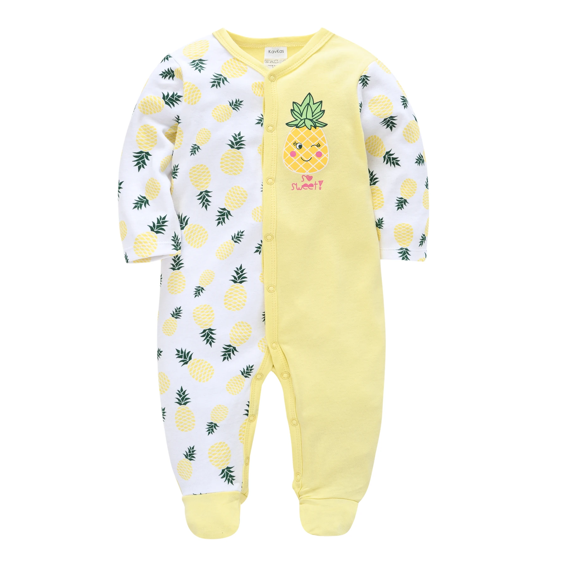 

Honeyzone Baby Romper Winter Cotton Cartoon Pineapple Printing One-Piece Clothes 0-12 Months Jumpsuit Infant Clothing body bebé
