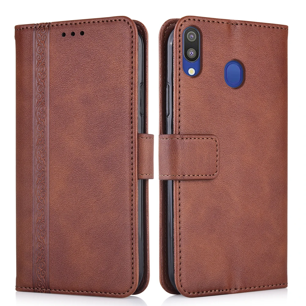 

3d Embossed Leather Case for Samsung Galaxy M20 M205 M205F SM-M205FN 6.3'' Back Cover for Samsung M20 M 20 Wallet Case