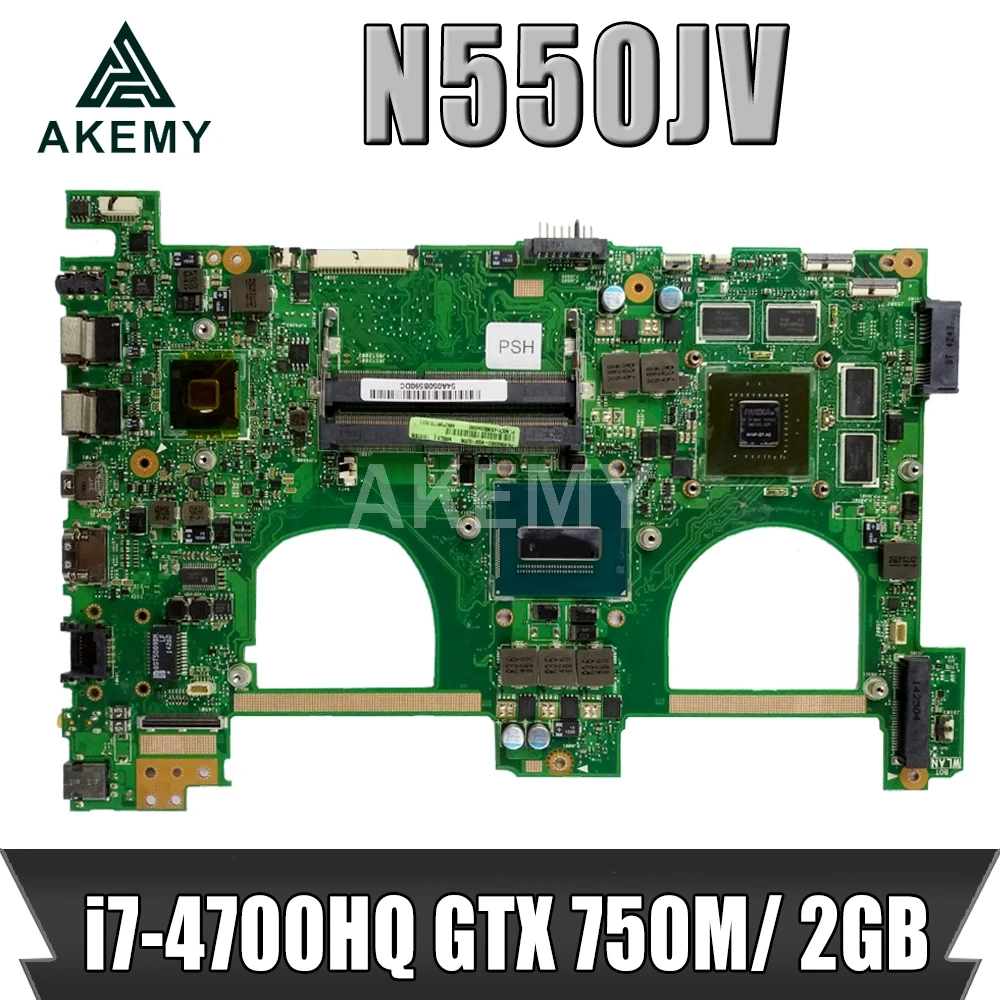 Akemy New! N550JV для Asus N550jv N550JK N550J N550JX материнская плата ноутбука Тестовая новая i7 4700HQ GTX