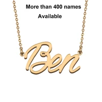 cursive initial letters name necklace for ben birthday party christmas new year graduation wedding valentine day gift