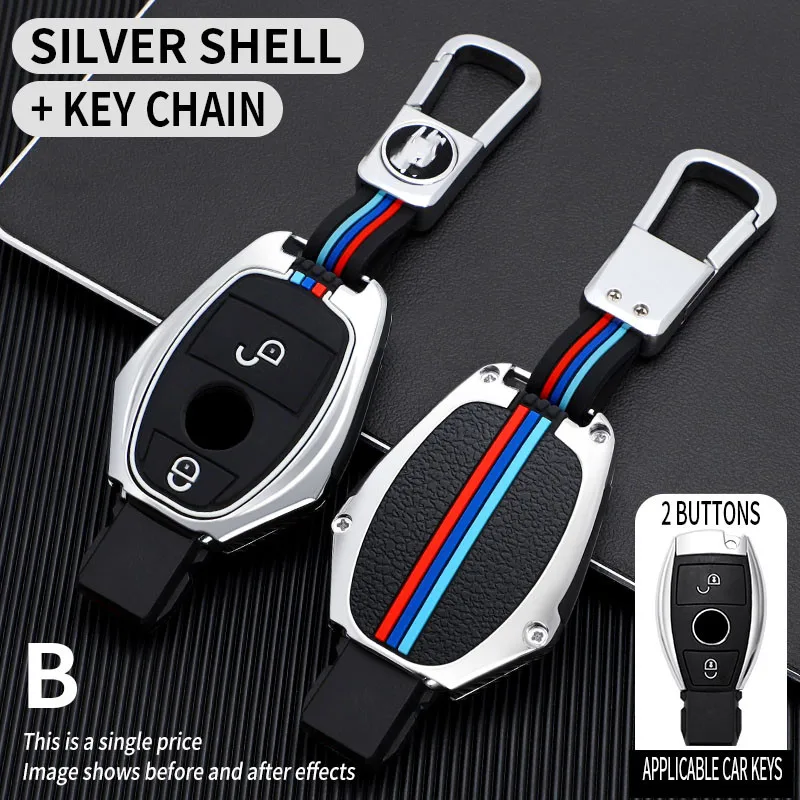 

Car Key Case Cover Key Bag For Mercedes Benz A B C S Class AMG GLA CLA GLC W176 W221 W204 W205 Accessories Holder Shell Keychain