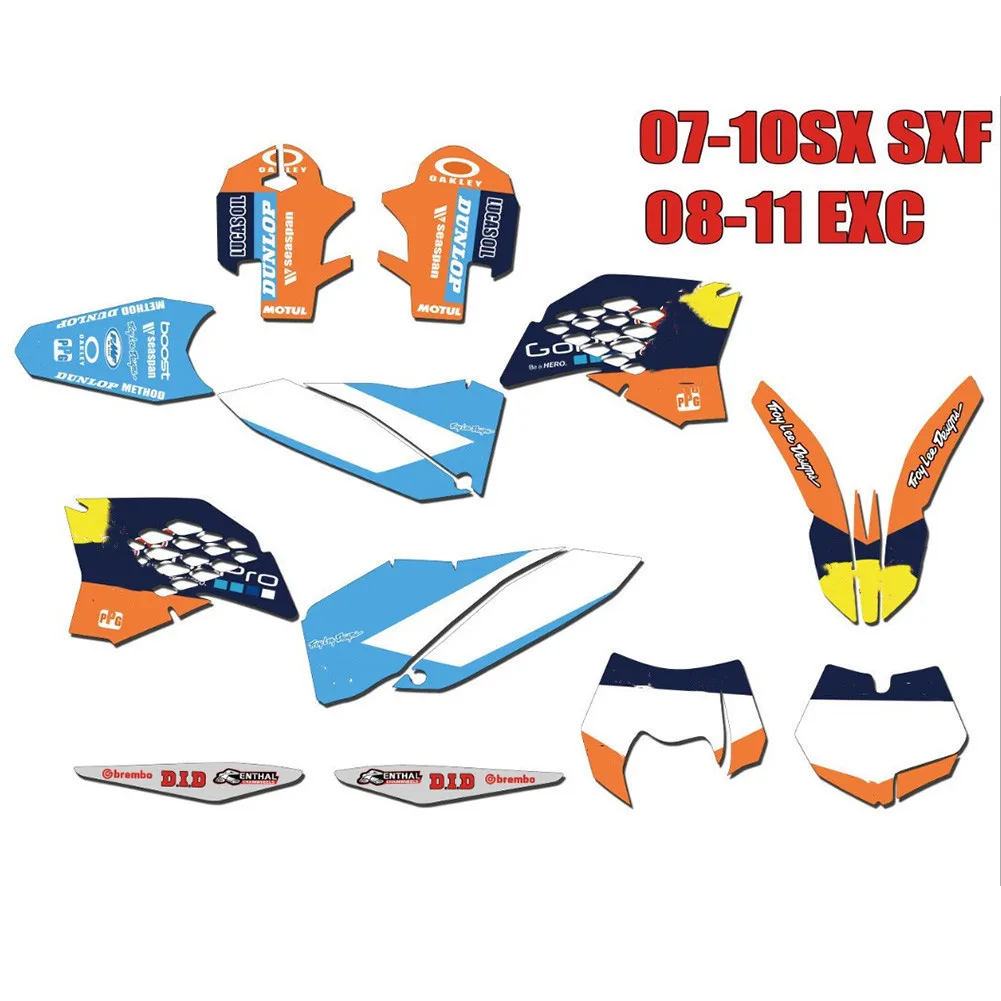 Наклейки для KTM EXC XCF XC-F EXC-F 2008 2009 2010 2011 SX-F SX SXF 2007 мотоциклетная графика 3 м |