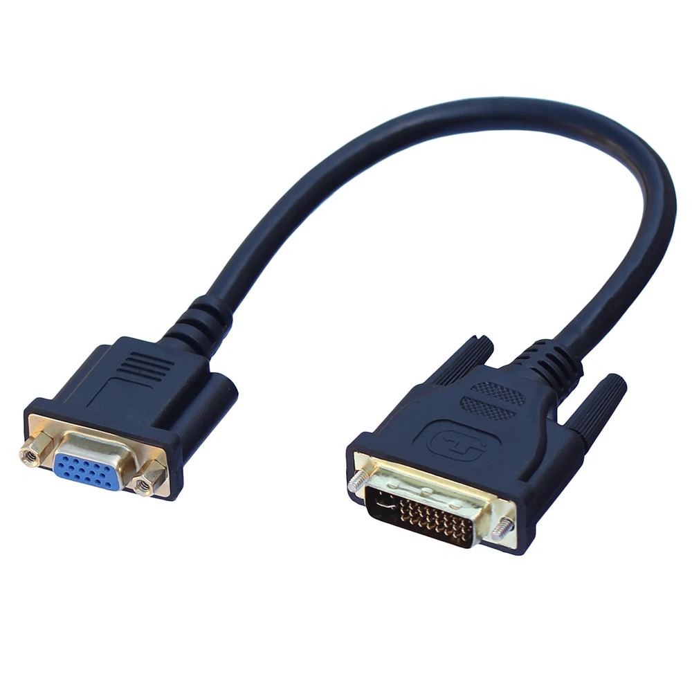 

DVI To VGA Convertor Adapter Cable DVI-I 24+5 Male to VGA 15pin Female for PC Monitor