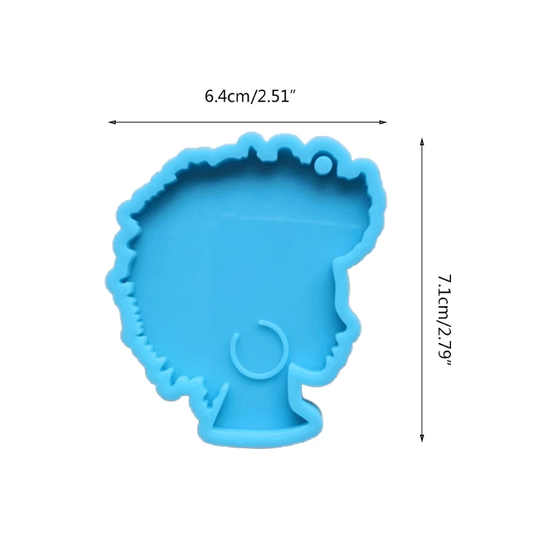 

Afro Female Coaster Resin Mold Beauty Explode Head Rolling Tray Silicone Mould