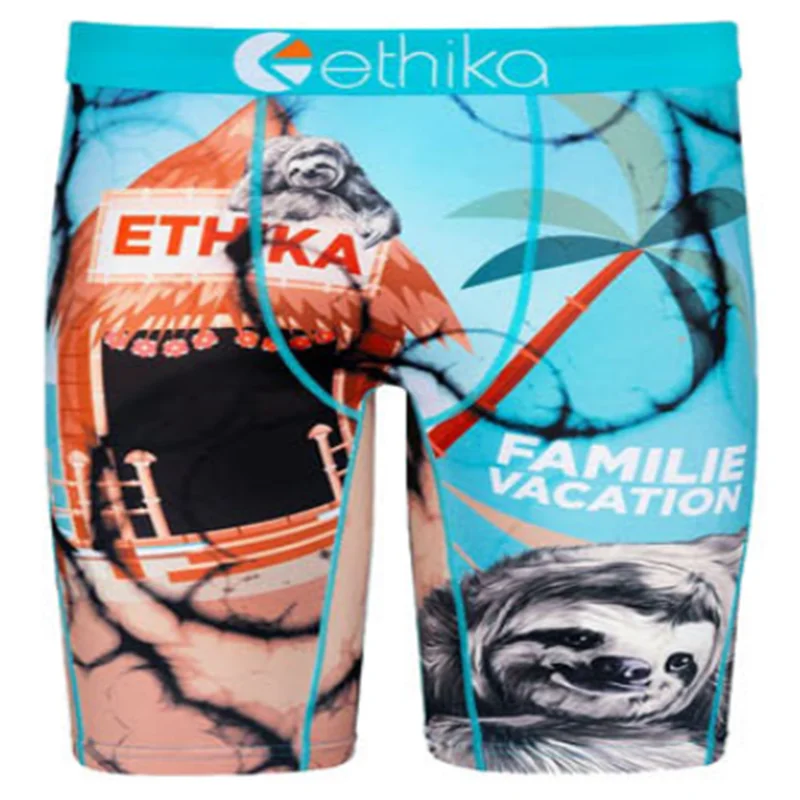 

Мужские камуфляжные шорты-боксеры Ethika, дышащие мягкие и воздухопроницаемые шорты с принтом акулы, лето 2022