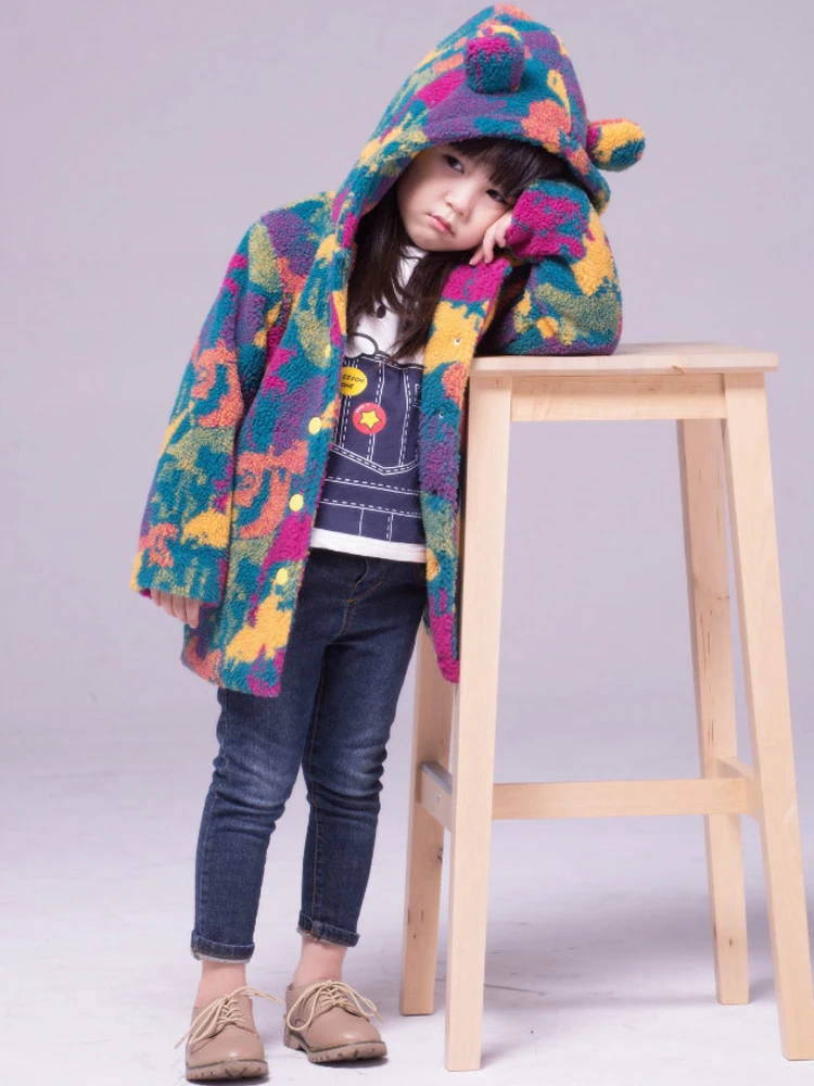 Детская одежда из хлопка яркое вельветовое пальто для маленьких девочек на осень