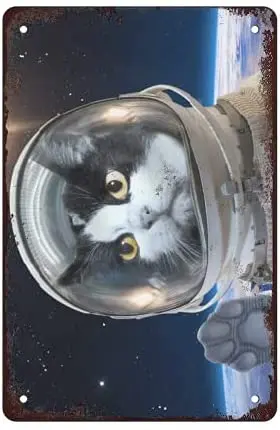 

Забавная цитата в ванную комнату, животные, кошка, астронавт, жестяная вывеска, картины, ретро, сделайте старые ремесла, подходящие для всех ...