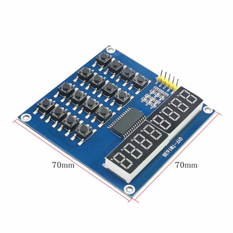 TM1638 цифровой светодиодный Дисплей 8 бит трубчатая доска 3-провод 16 ключей
