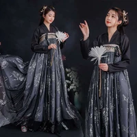 fancy sequined dance clothes women birthday outfits red blue black chinese hanfu woman chinese dress performance stage costume