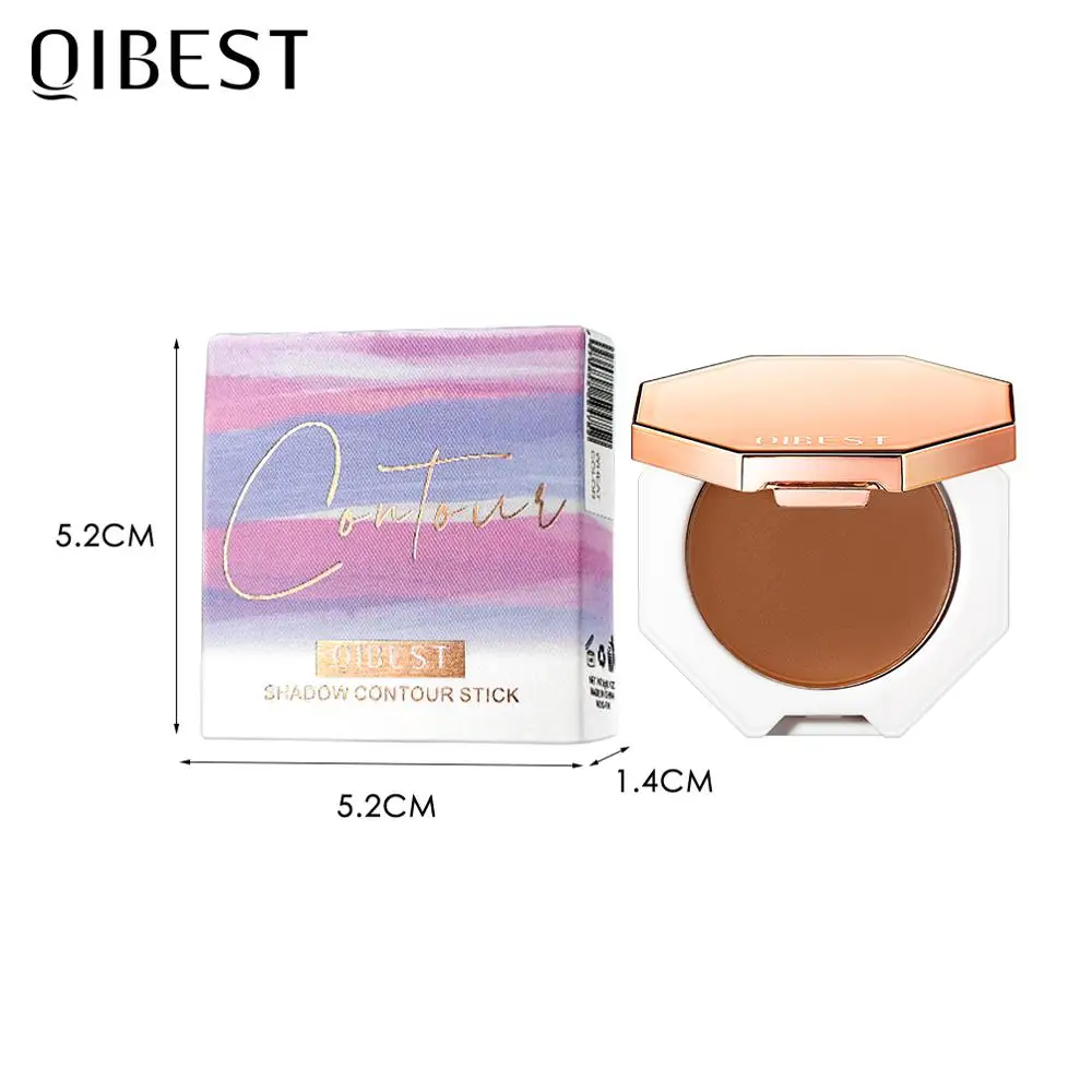 

QIBEST Smooth Face Bronzer Cream Contour iluminador Makeup Contour Palette Face Shading Grooming Cosmetics 3D Bronzer
