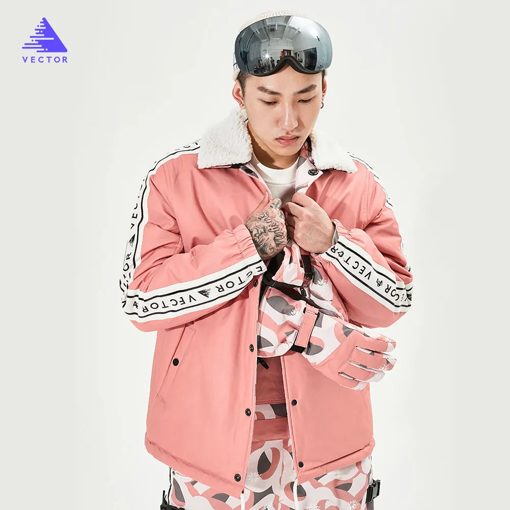 Вектор для мужчин женщин лыжная куртка Двусторонняя Куртка Зима Теплый