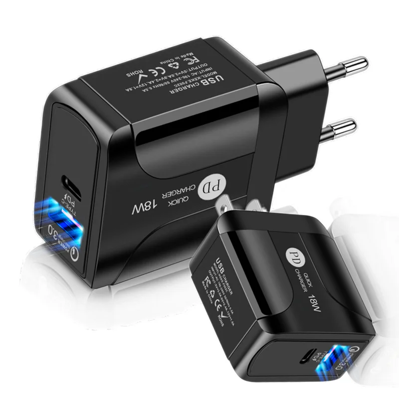 PD зарядное устройство Quick Charge 4 0 3 18 Вт USB Быстрая зарядка для iphone 12 pro max mini 11 samsung S20