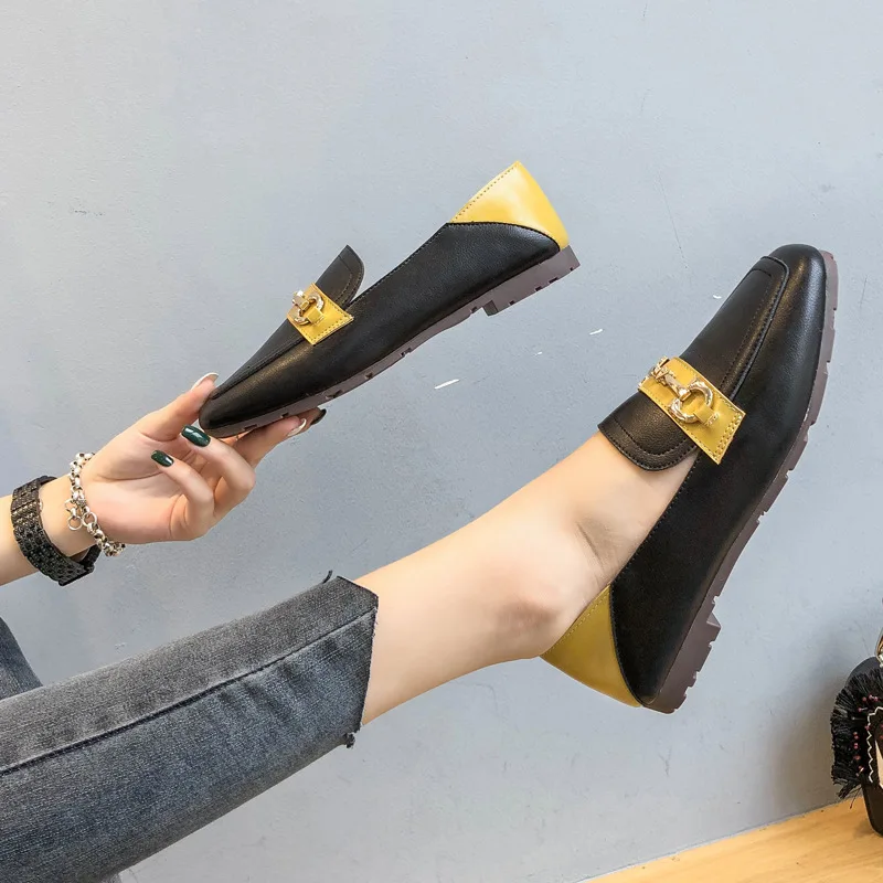 2020 Large Size Women Flats Shoes Lady Slip On Loafers Sweet Bow Casual Leather Slipper Comfortable Driving | Обувь