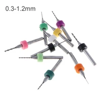 10pcslot 0 3mm to 1 2mm mini pcb drill bits printed circuit board tungsten carbide engraving tool drill bit set