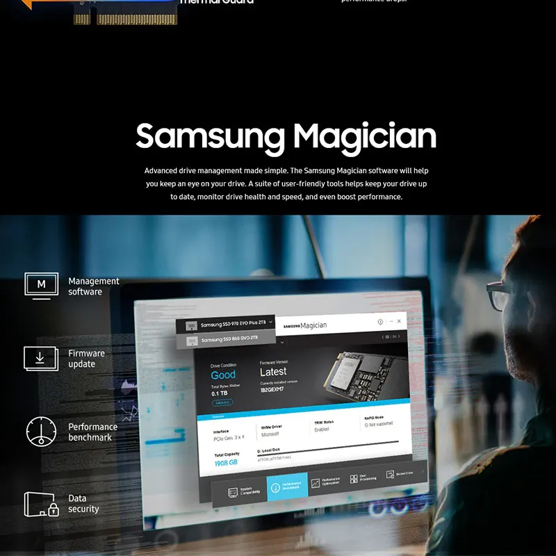 Жесткий диск SAMSUNG M.2 SSD накопитель M2 1 ТБ 500G 250G HD NVMe HDD винчестер 970 EVO Plus