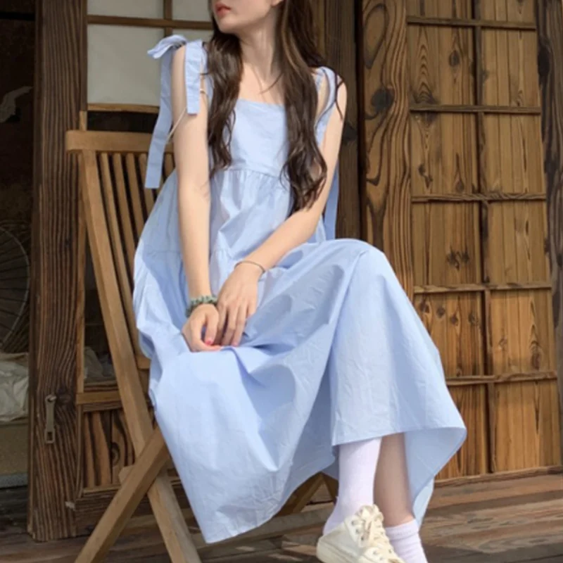 

2021 летнее женское платье; Повседневная одежда без рукавов; Женские платья; Вечерние платья в Корейском стиле; Модная женская одежда халаты ...