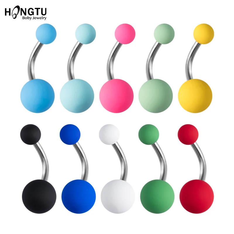 Женское акриловое кольцо для пирсинга пупка цветной пирсинг из хирургической