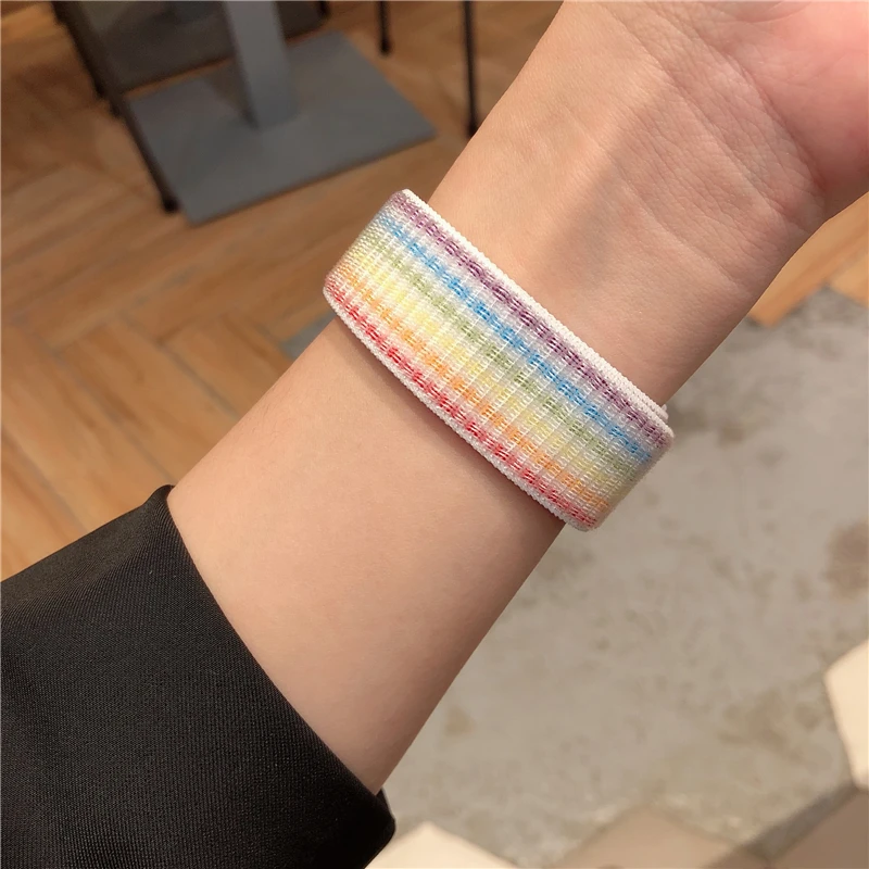 Ремешок нейлоновый для Apple Watch Series 7 6 5 4 Se 44 мм 40 42/38 | Наручные часы