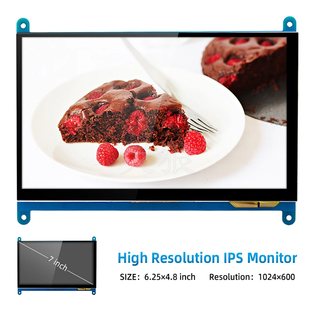 Bestellen ITINIT R115 Raspberry Pi 4 Modell B Kit + 64GB SD Karte + Reader + Fall + 7 Zoll HDMI Bildschirm Mit Halter Für Raspberry Pi 4B