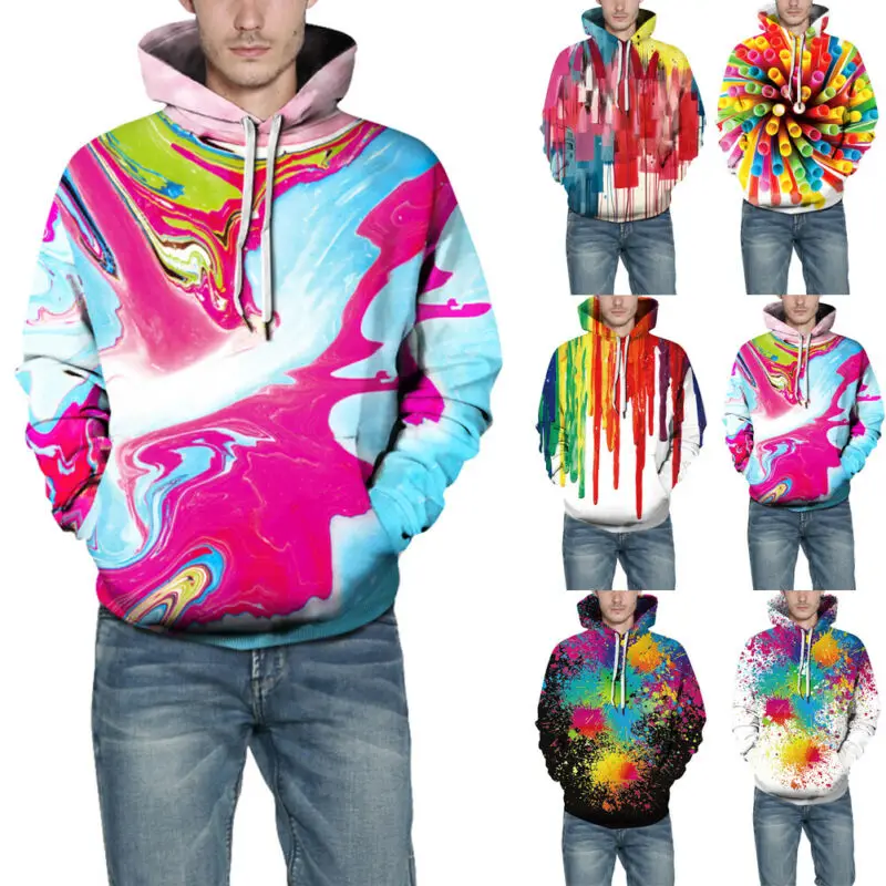 Новинка 2019 корейские толстовки свитшот для женщин и мужчин пуловер с 3D рисунком