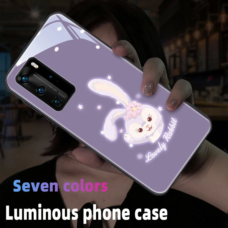 

Звездной кролик свечение, защитный чехол для Huawei p20 p30 p40 pro plus mate 20 30 Pro мобильный телефон чехол светящийся защитный рукав