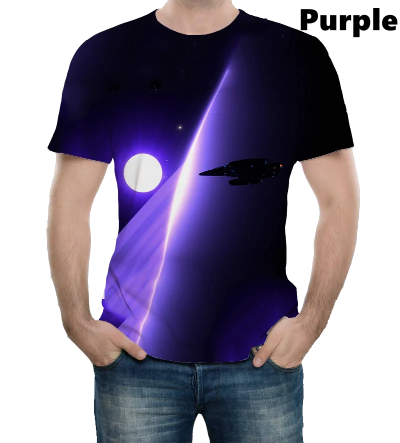 

Summer leisure and cool spaceship new high-quality T-shirt (the best gift)