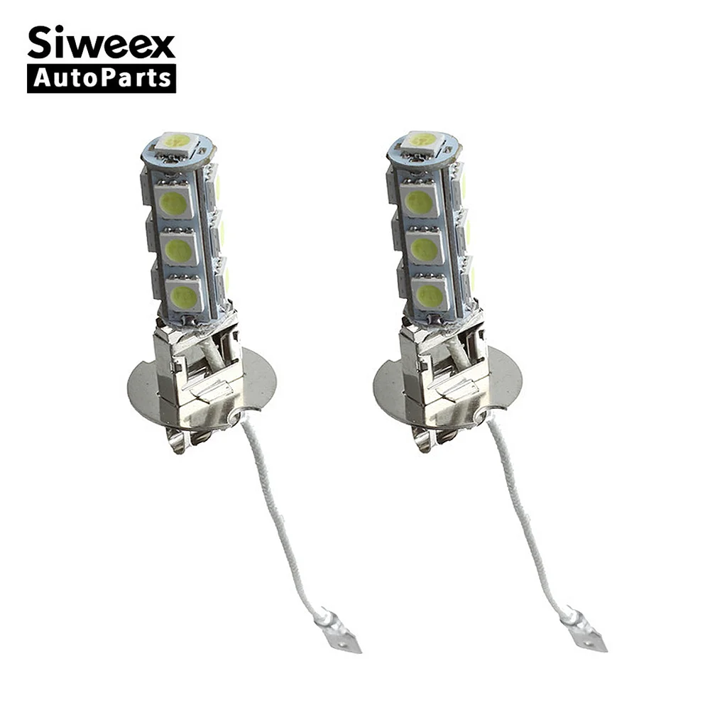 

2 Pcs Auto Fog Lamps H3 PK22S 13 5050 SMD DRL Driving LED Bulbs White DC 12V Car Daytime Running Lights Automobiles Accessories